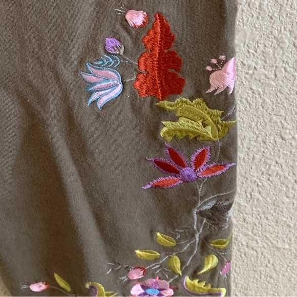 Matilda Jane Olive Floral Embroidered Pants 🌴 - Picture 6 of 15